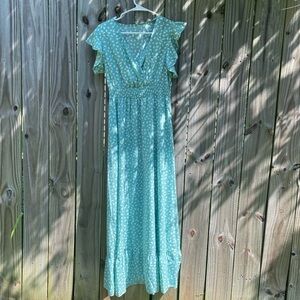 Elegant Green Maxi Dress